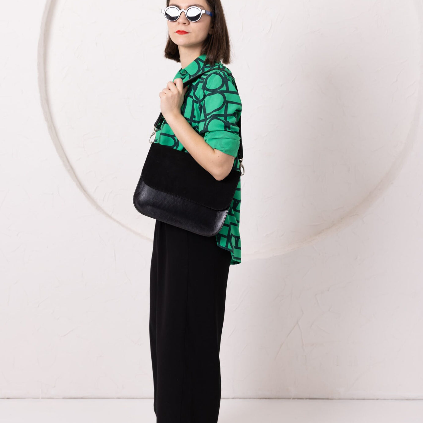 ASTORIA handbag - Black Suede