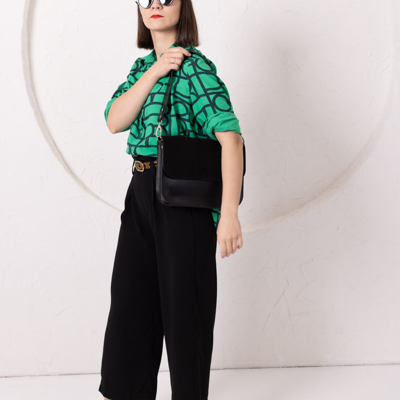 ASTORIA handbag - Black Suede