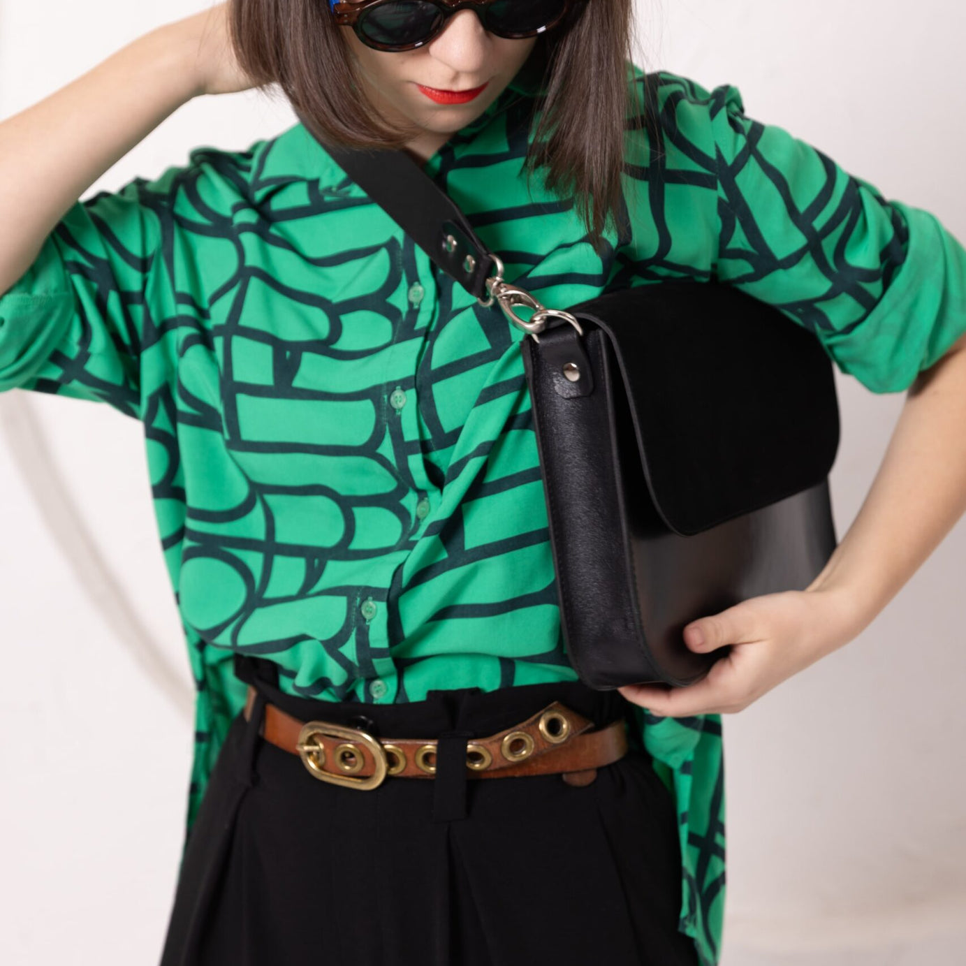 ASTORIA handbag - Black Suede