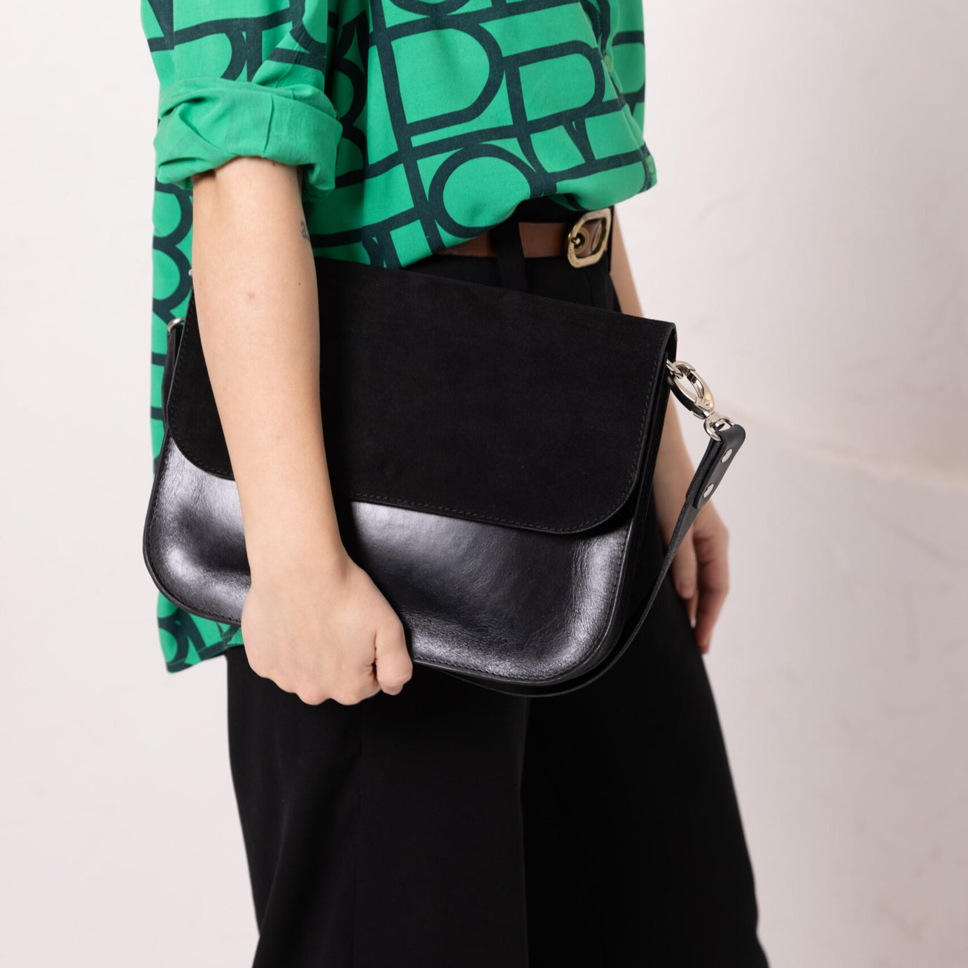 ASTORIA handbag - Black Suede