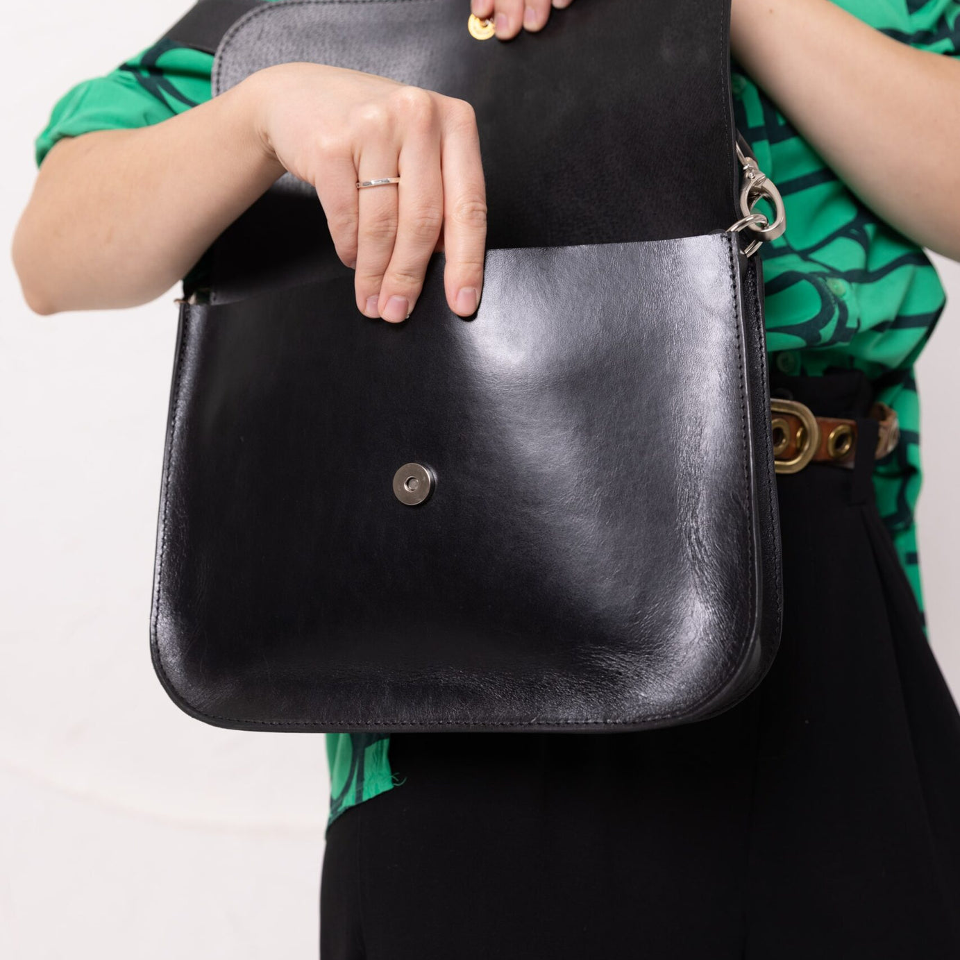 ASTORIA handbag - Black Suede