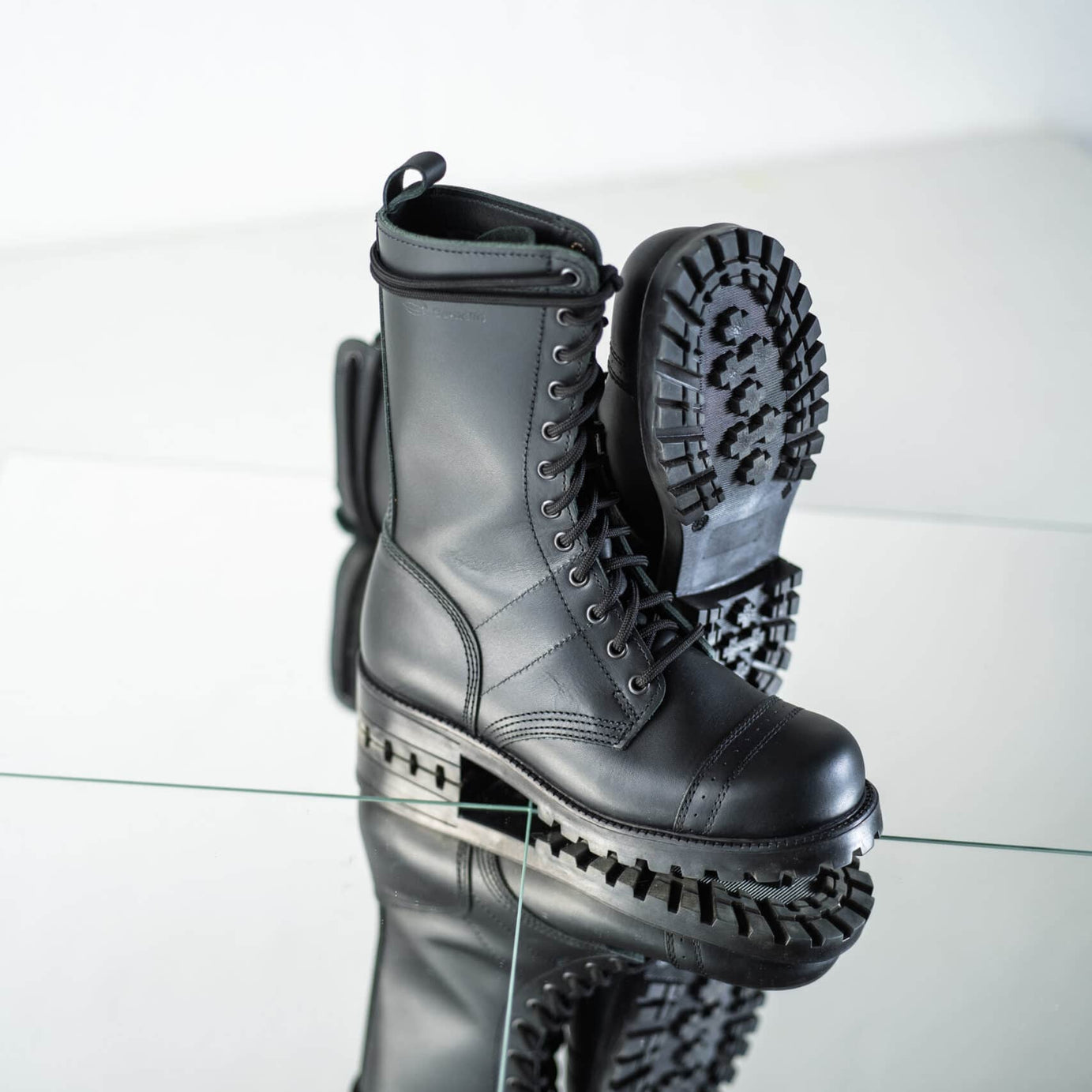 516 aka High Aviator Boots - Black